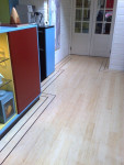 Bamboe 2-lagen plain-pressed naturel met Wenge bies